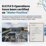 ELCITA Continues Its Water Positive Journey